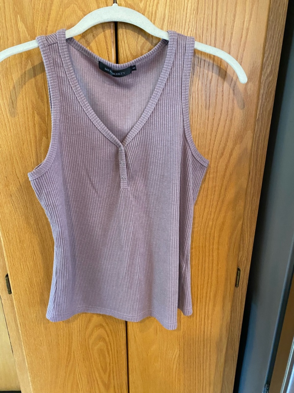 Madewell Ribbed Lavender Henley Tank